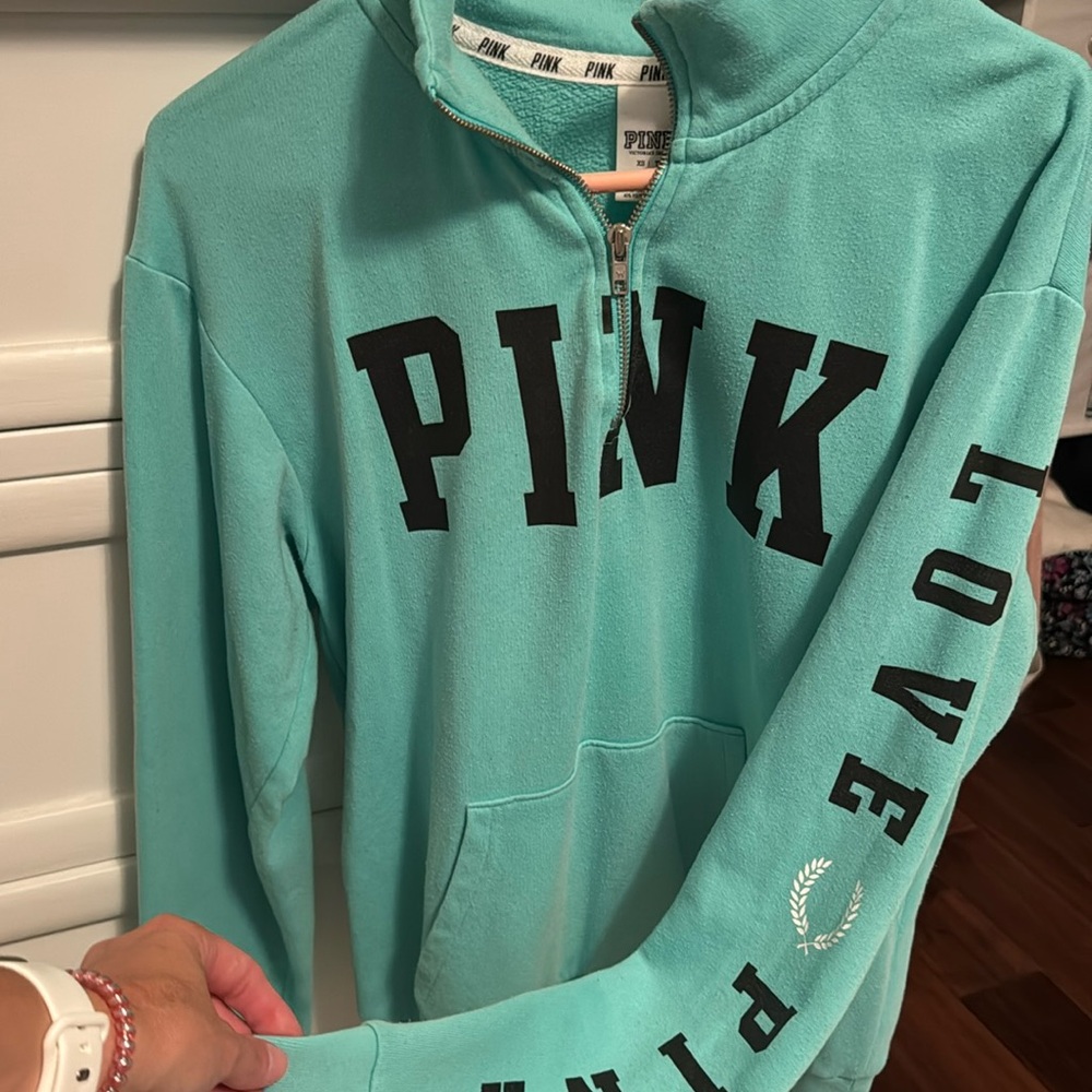 PINK half zip sweatshirt